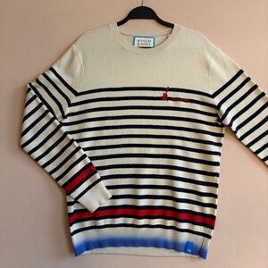 Scotch & Soda Amsterdam Striped Sweater Large Organic Cotton Wool Blend Nautical